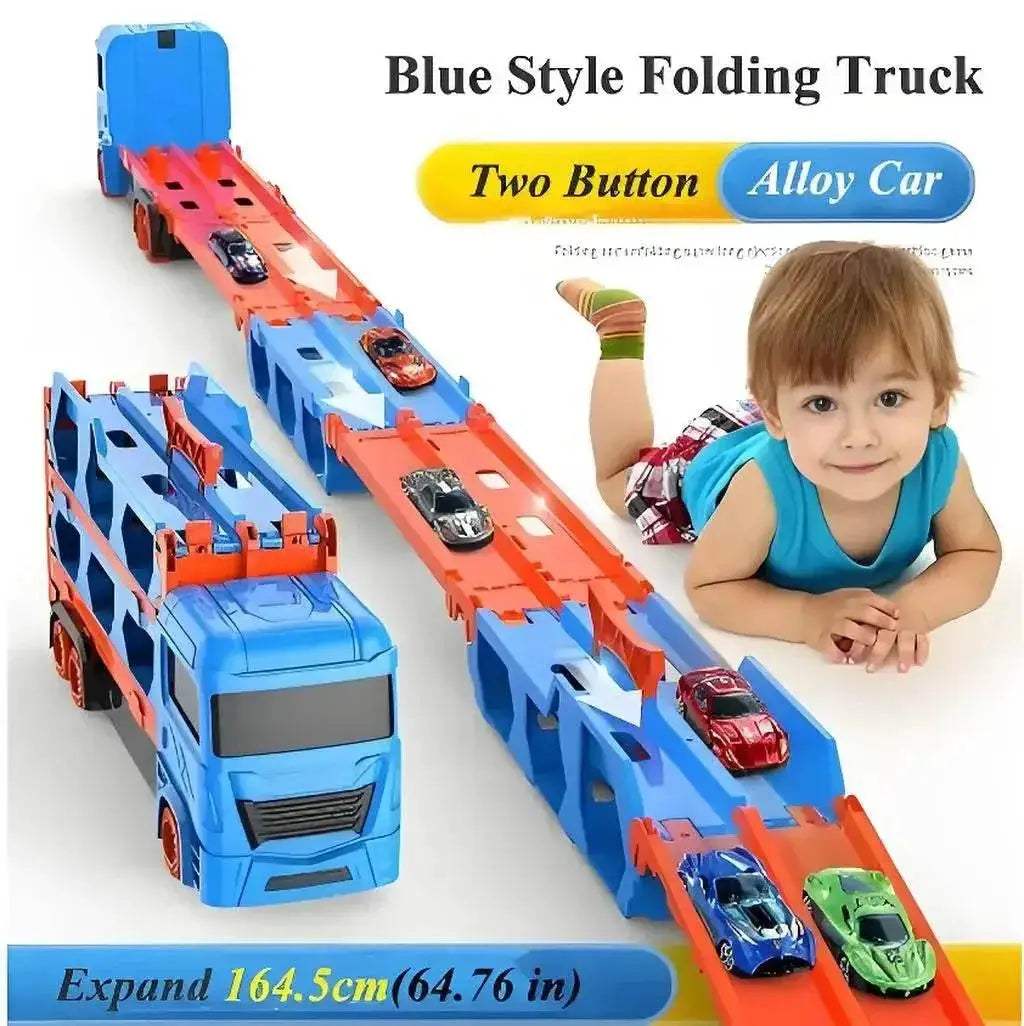 Durable Car Transporter Truck Folding Track For Kids - ToylandEU