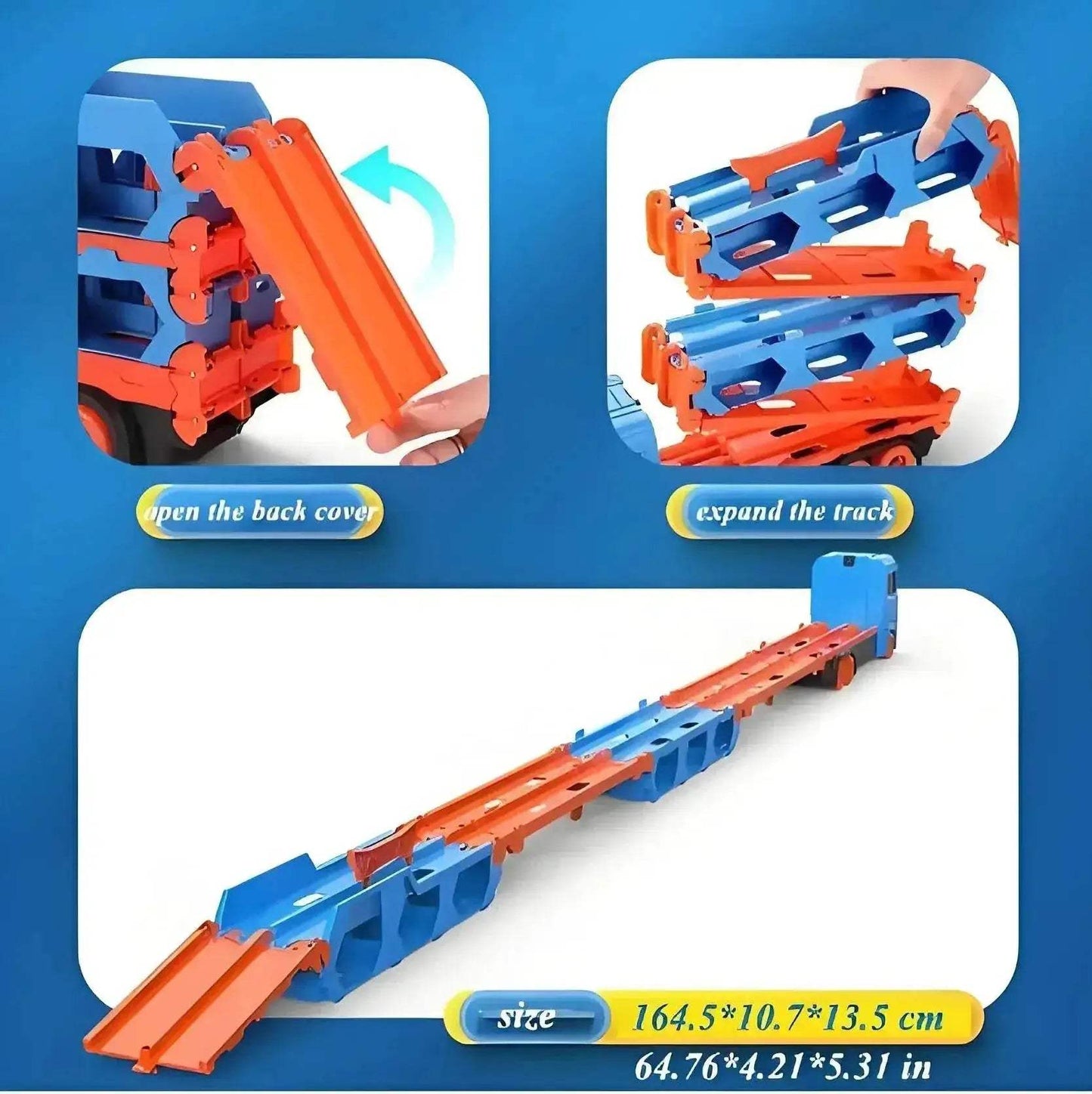 Durable Car Transporter Truck Folding Track For Kids - ToylandEU