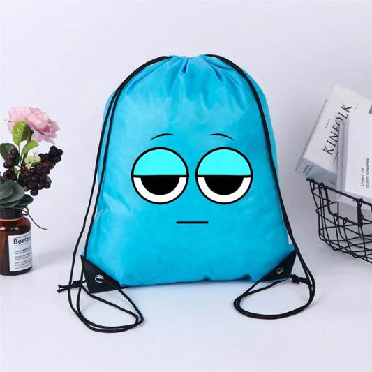 Durable Cartoon Drawstring Backpack With Anime Print For Kids Ages 7 To 13 Unisex School And Gym Bag - ToylandEU