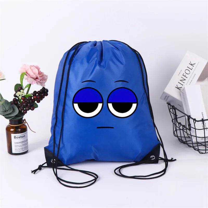 Durable Cartoon Drawstring Backpack With Anime Print For Kids Ages 7 To 13 Unisex School And Gym Bag - ToylandEU