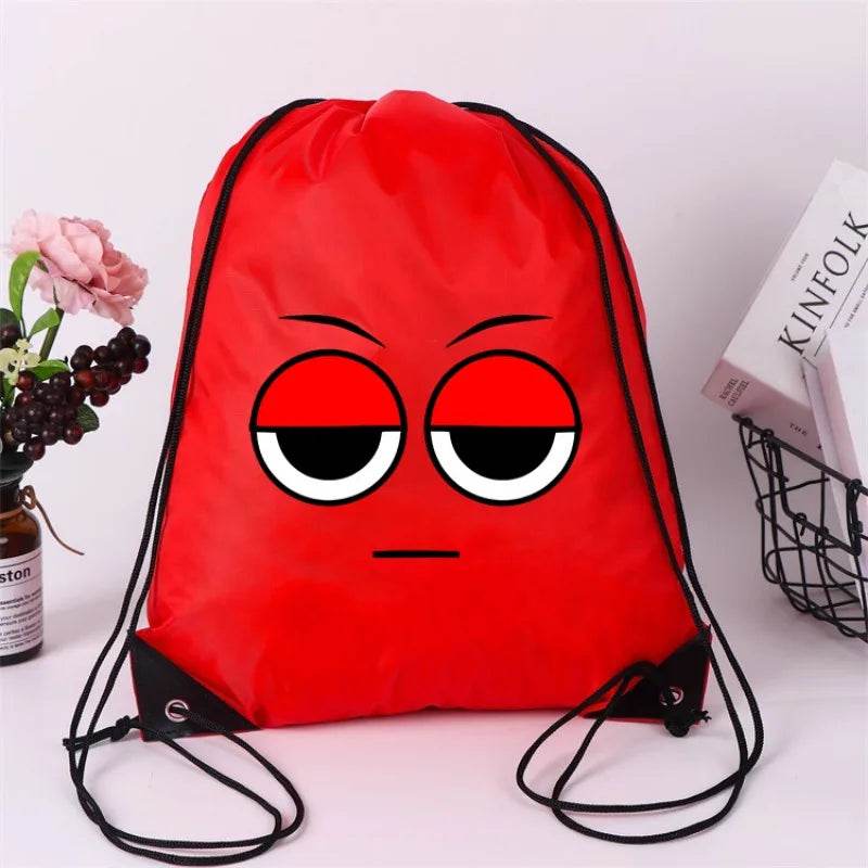 Durable Cartoon Drawstring Backpack With Anime Print For Kids Ages 7 To 13 Unisex School And Gym Bag - ToylandEU