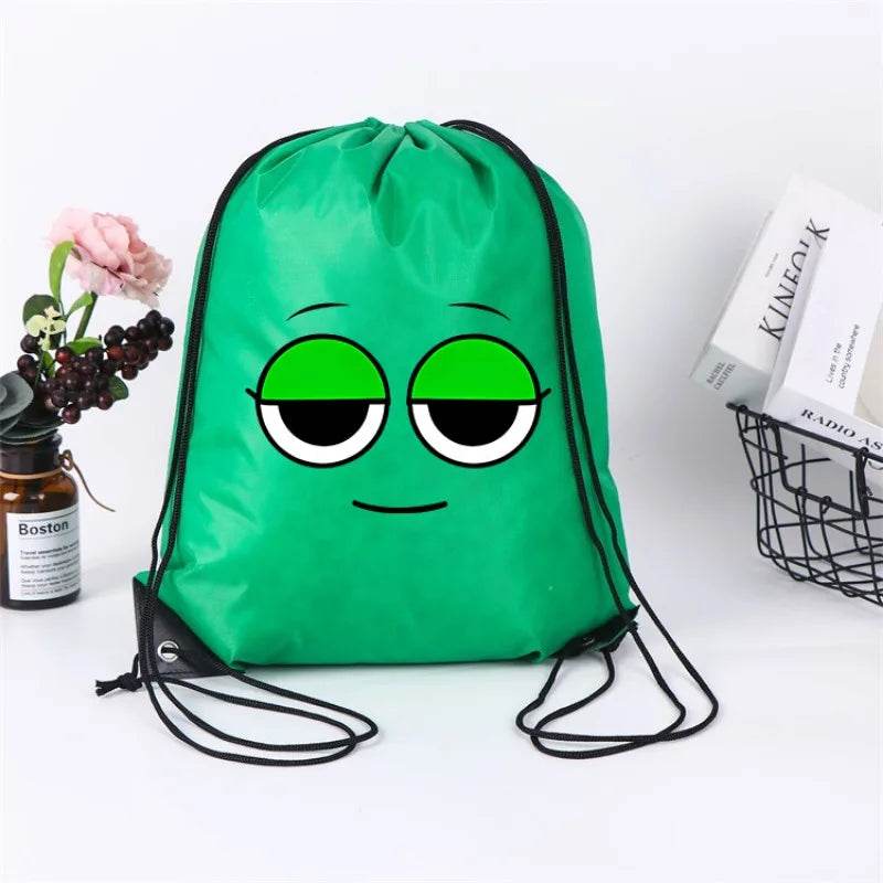 Durable Cartoon Drawstring Backpack With Anime Print For Kids Ages 7 To 13 Unisex School And Gym Bag - ToylandEU