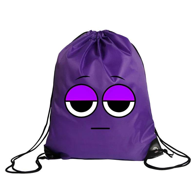 Durable Cartoon Drawstring Backpack With Anime Print For Kids Ages 7 To 13 Unisex School And Gym Bag - ToylandEU