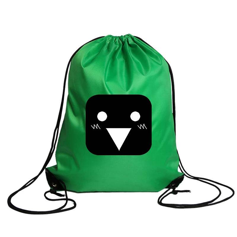 Durable Cartoon Drawstring Backpack With Anime Print For Kids Ages 7 To 13 Unisex School And Gym Bag - ToylandEU