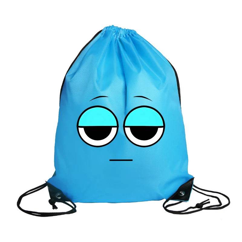 Durable Cartoon Drawstring Backpack With Anime Print For Kids Ages 7 To 13 Unisex School And Gym Bag - ToylandEU