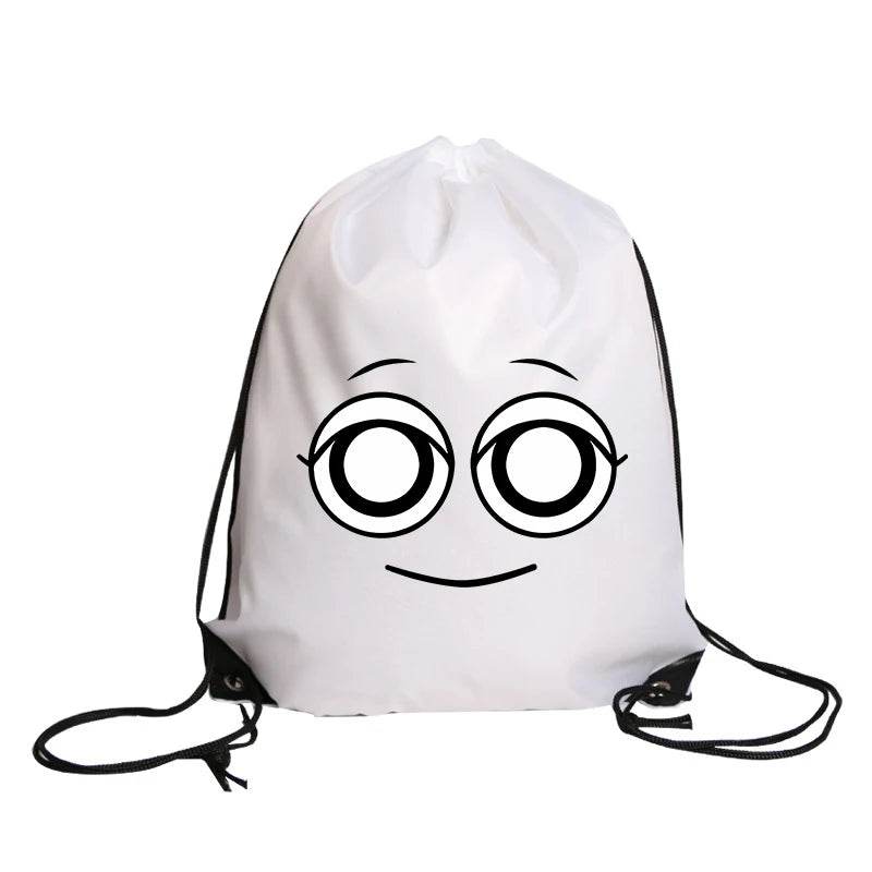 Durable Cartoon Drawstring Backpack With Anime Print For Kids Ages 7 To 13 Unisex School And Gym Bag - ToylandEU