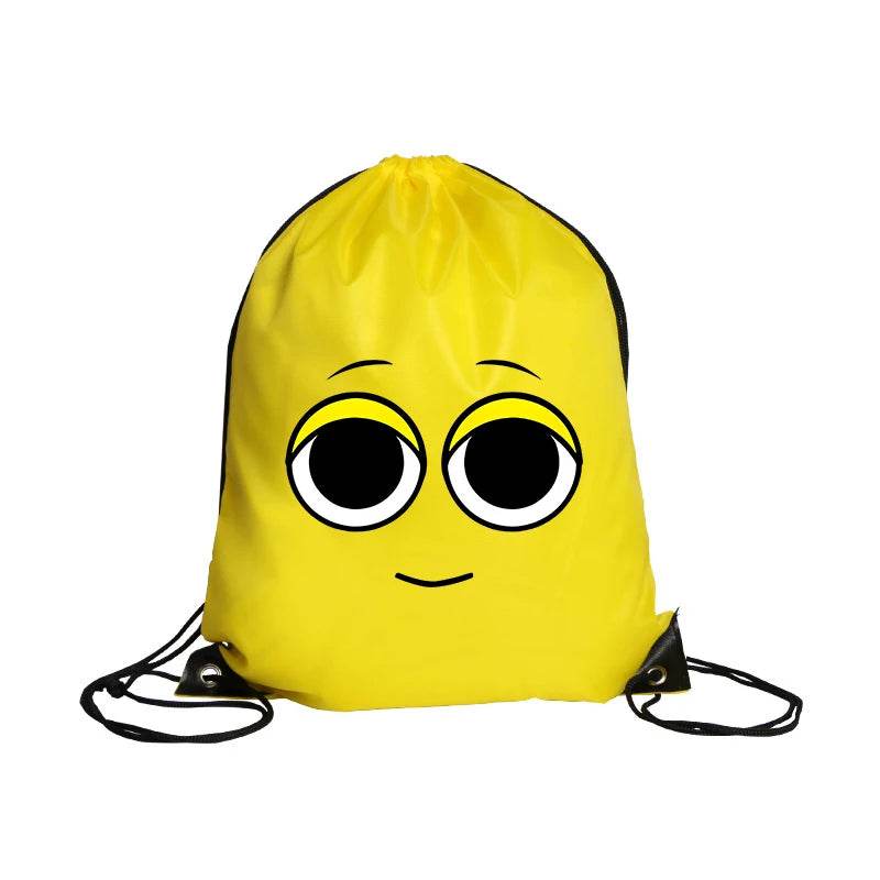 Durable Cartoon Drawstring Backpack With Anime Print For Kids Ages 7 To 13 Unisex School And Gym Bag - ToylandEU