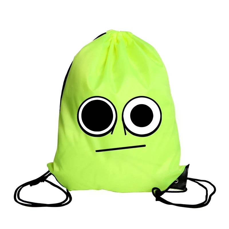 Durable Cartoon Drawstring Backpack With Anime Print For Kids Ages 7 To 13 Unisex School And Gym Bag - ToylandEU