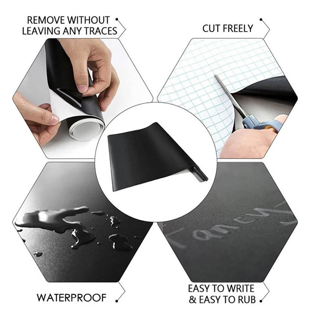 Durable Chalkboard Wall Sticker Removable PVC Kids Rooms - ToylandEU