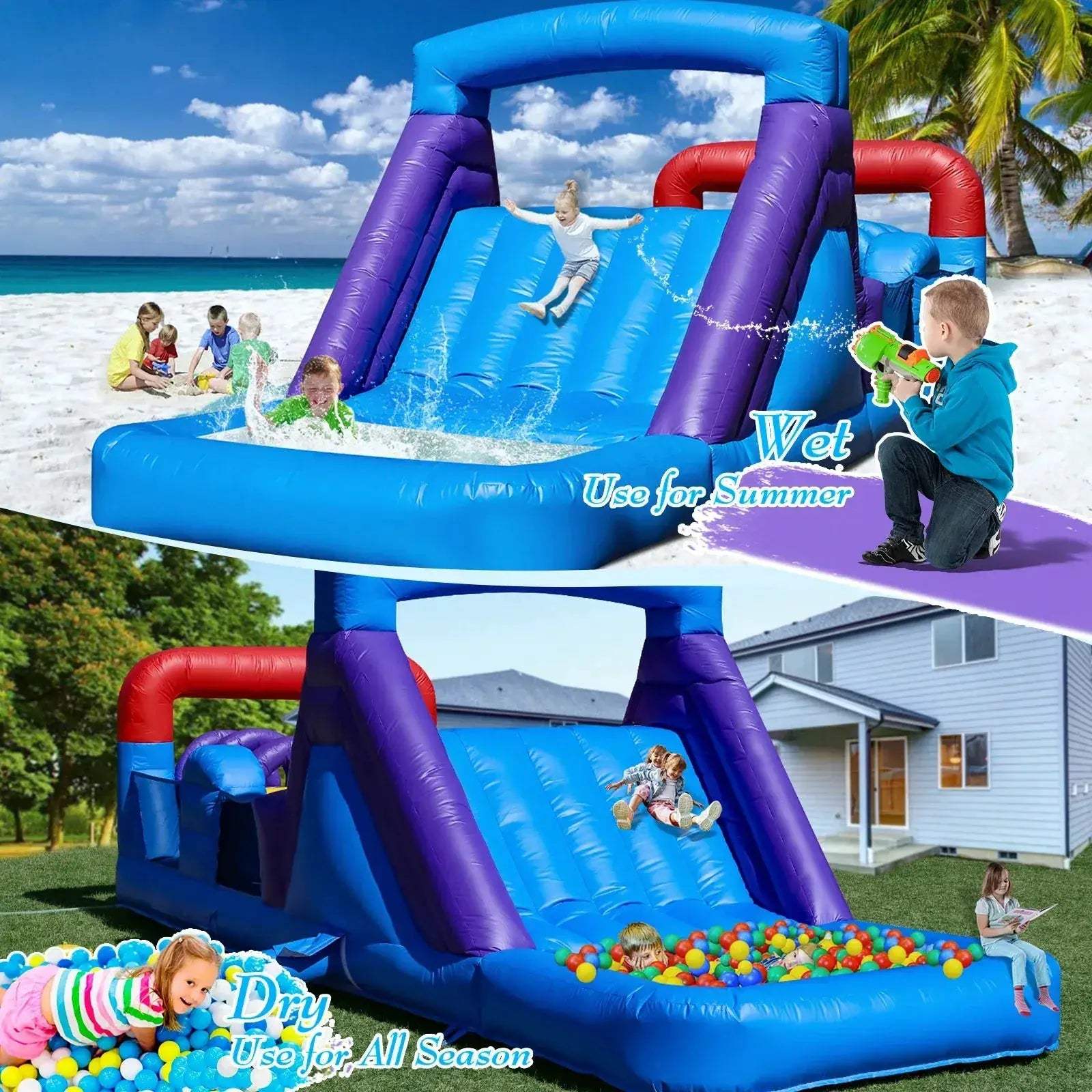Durable Commercial PVC Inflatable Obstacle Course Bounce House - ToylandEU