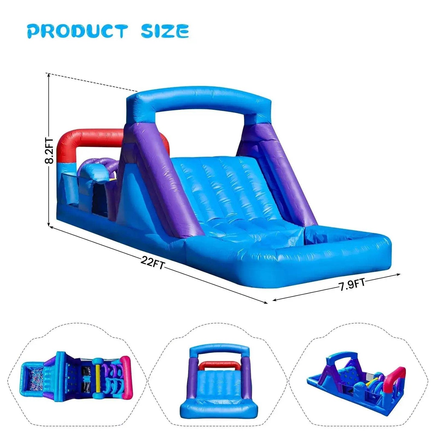 Durable Commercial PVC Inflatable Obstacle Course Bounce House - ToylandEU
