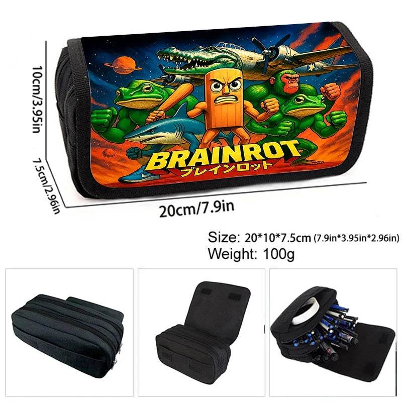 Durable Cotton Pencil Case Three Layer Large Capacity Kids - ToylandEU