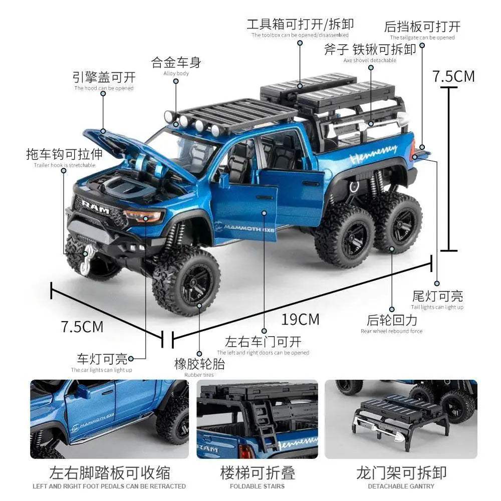  Durable Diecast Alloy Car 6x6 Model Toyland EU -  ToylandEU™