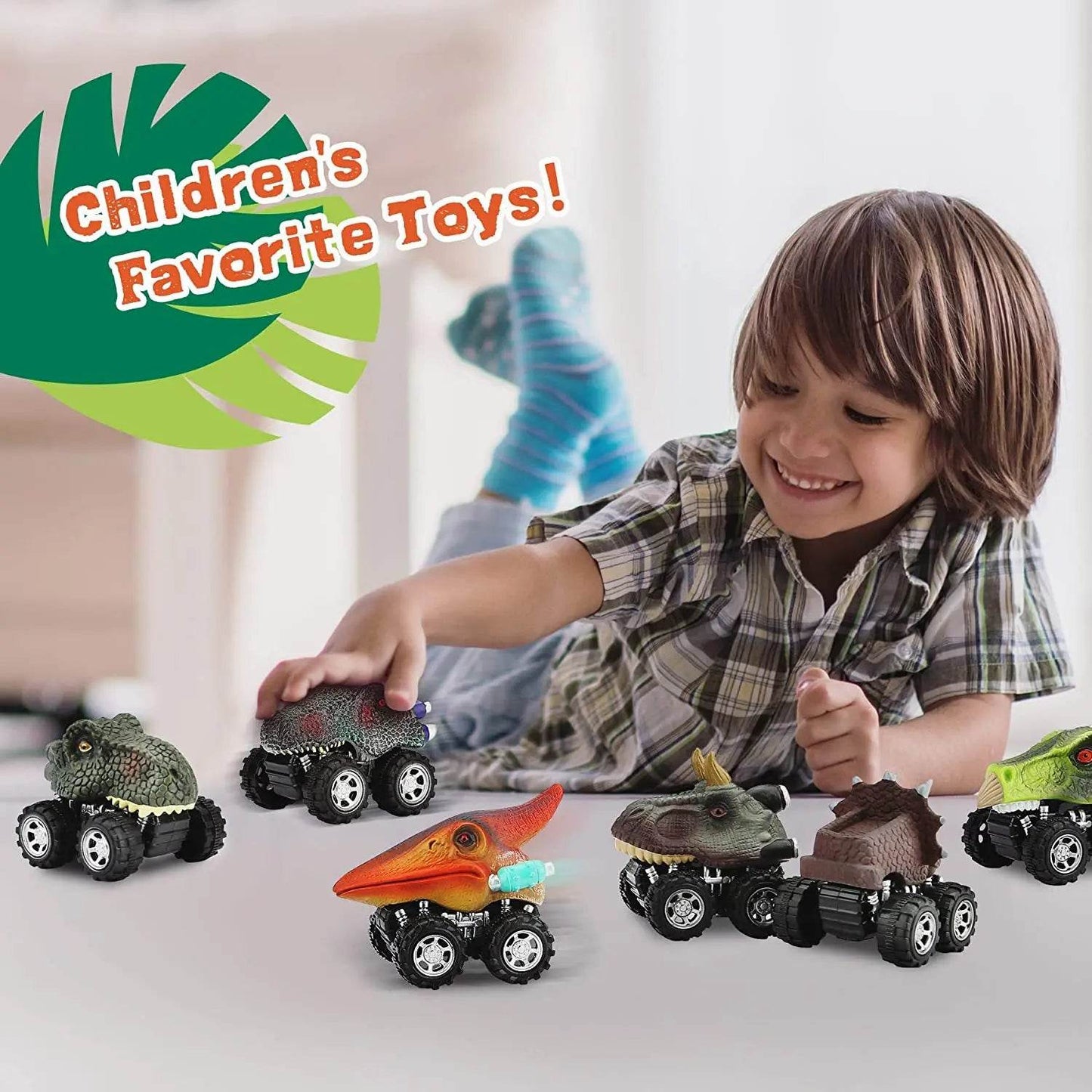 Durable Dinosaur Toys Pull Back Cars For Kids And Toddlers - ToylandEU
