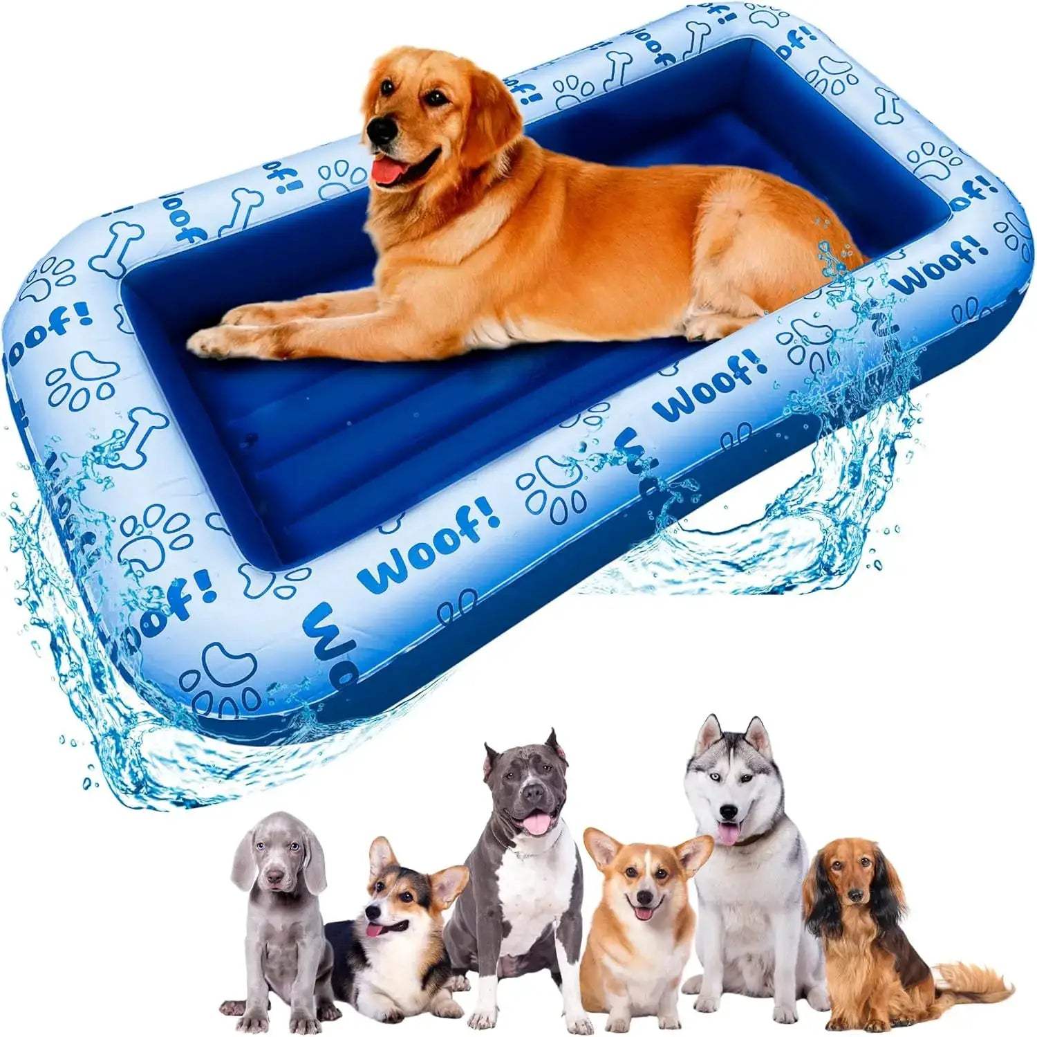 Large Dog Pool Float for Up to 220lbs - Durable Inflatable Raft for Pool, Lake & Beach - Safe Floating Mat for Summer Fun - ToylandEU
