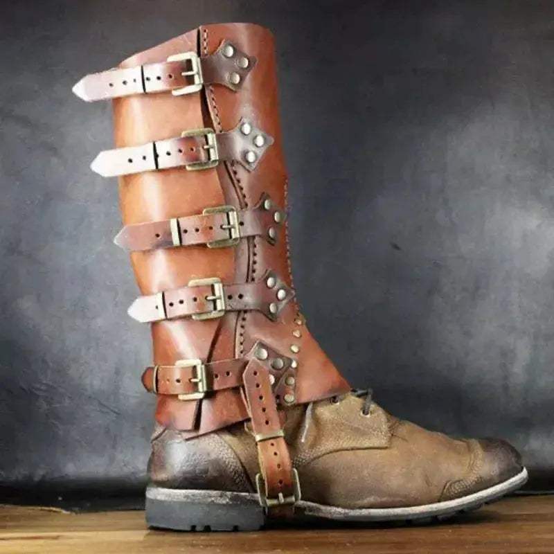 Durable Faux Leather Medieval Greaves For LARP Cosplay - ToylandEU