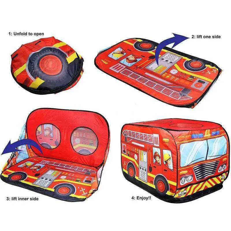 Durable Fire Truck Theme Foldable Play Tent Toyland EU -  ToylandEU™