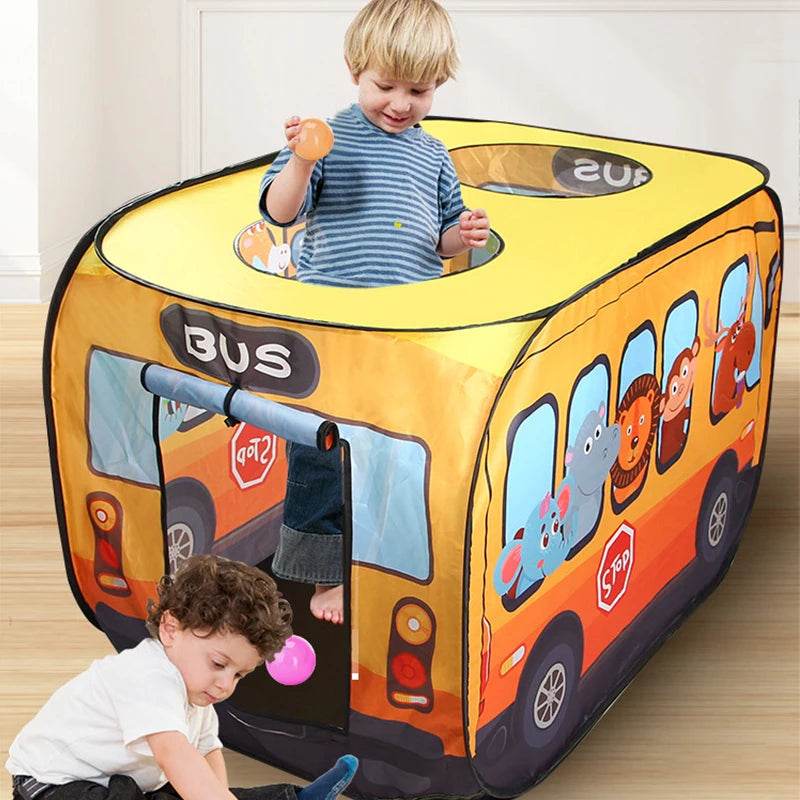 Durable Foldable Kids Play Tent Car Themed Ocean Ball Pool For Ages 3 To 6 Indoor Outdoor Use - ToylandEU