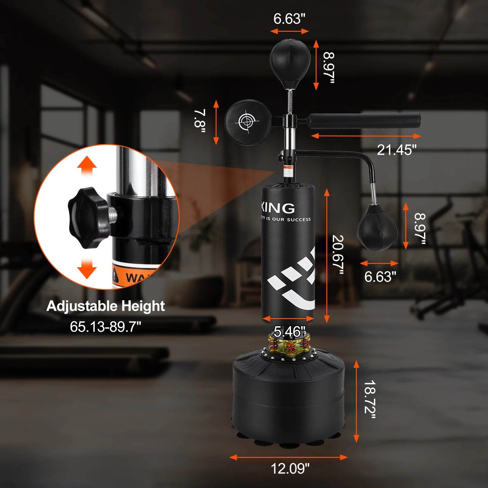 Durable Freestanding Punching Bag Adjustable Height At Home - ToylandEU