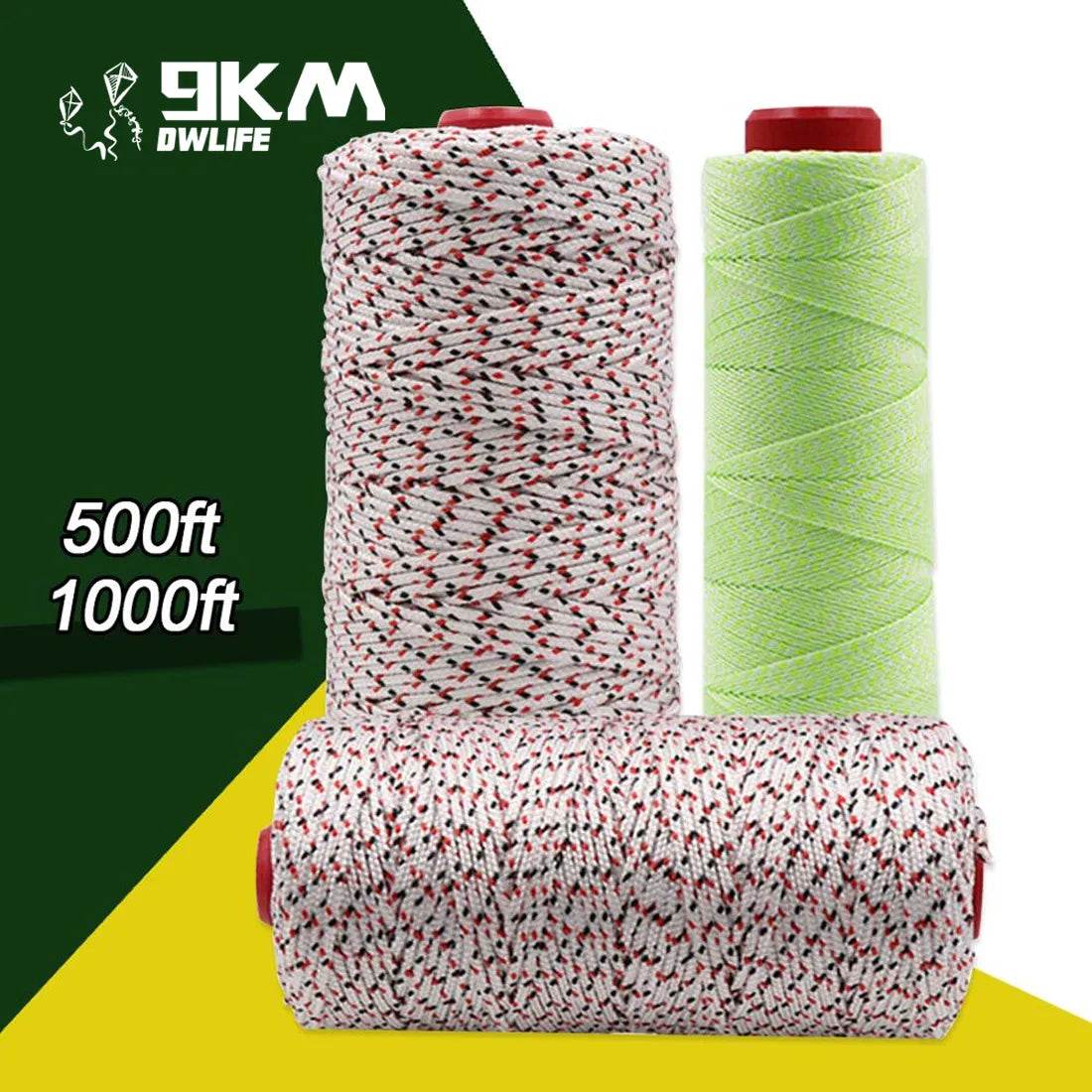 Durable High-Strength Dacron Kite String - 9KM Braided Line Options - ToylandEU