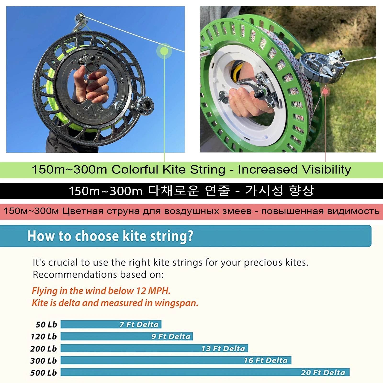 Durable High-Strength Dacron Kite String - 9KM Braided Line Options - ToylandEU