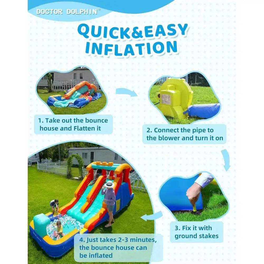 Durable Iatable Water Slide and Bounce House for Kids - ToylandEU