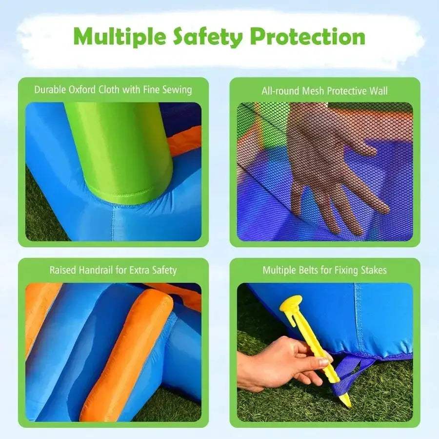 Durable Inflatable Bounce House With Slide Ball Pool - ToylandEU