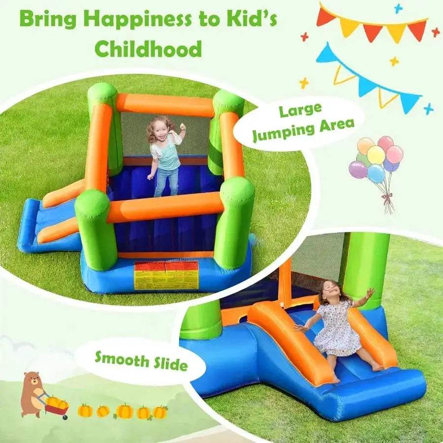 Durable Inflatable Bounce House With Slide Ball Pool - ToylandEU