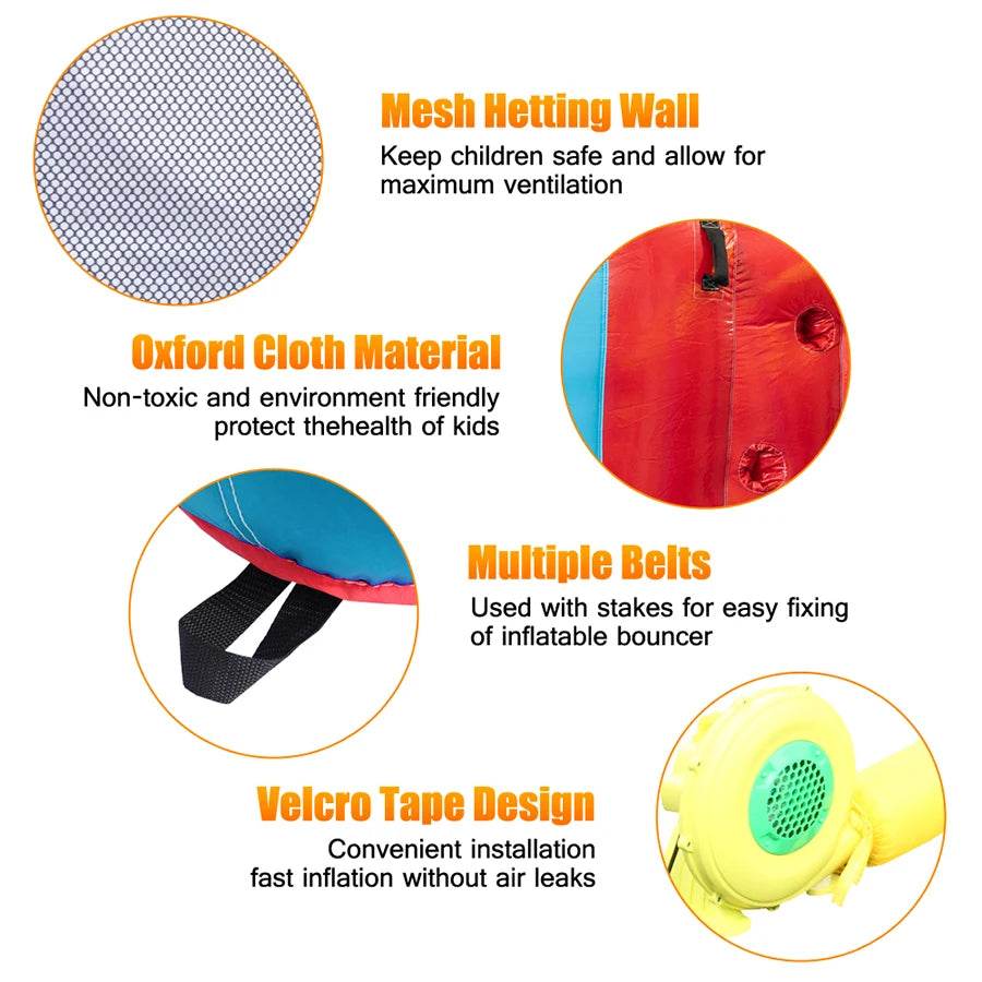 Durable Inflatable Castle, Made of 420D Oxford Cloth - ToylandEU