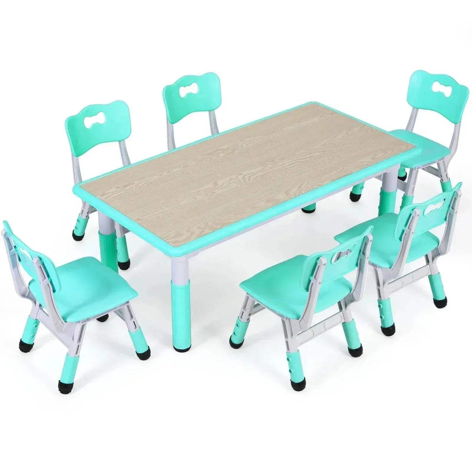 Durable Kids Activity Table Set with Height Adjustable Feature for Creative Play and Learning Ages 2 to 10 - ToylandEU