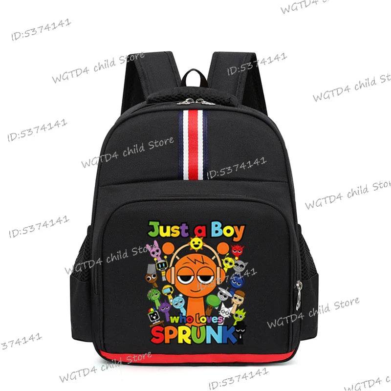 Durable Kids Backpack Anime Sprunki Incredibox Theme Zipper Bookbag For Primary Students - ToylandEU
