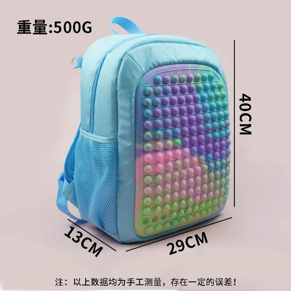 Durable Kids Backpack Built In Pop It Push Bubble Fidget Toy For Stress Relief And School Use - ToylandEU