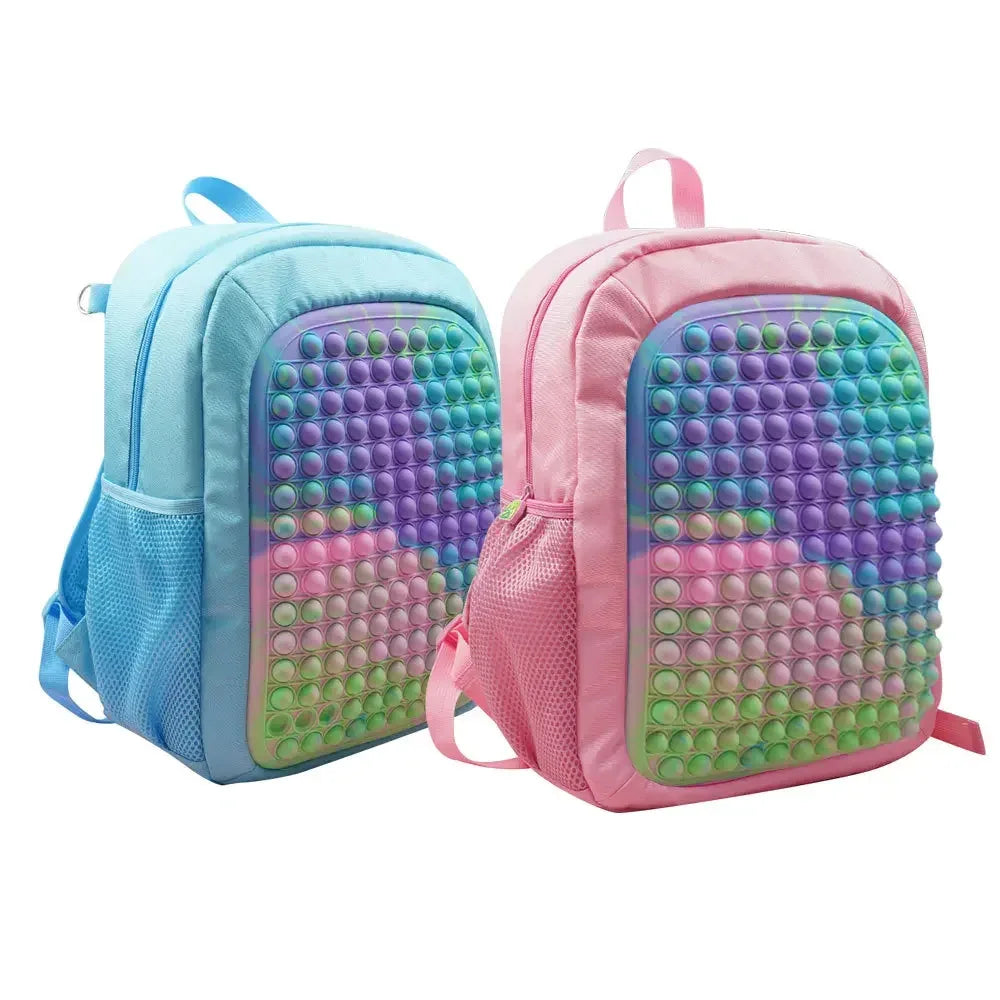 Durable Kids Backpack Built In Pop It Push Bubble Fidget Toy For Stress Relief And School Use - ToylandEU