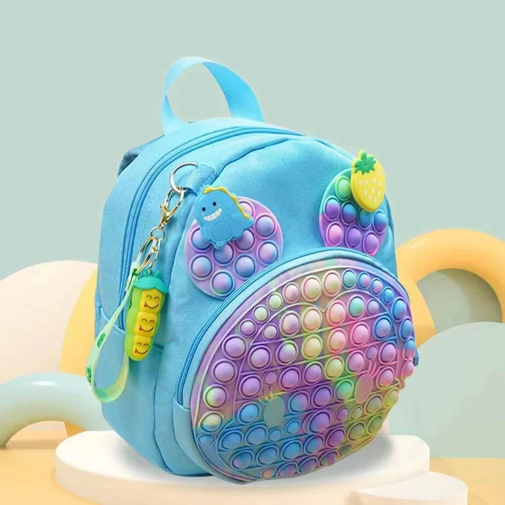 Durable Kids Backpack Built In Pop It Push Bubble Fidget Toy For Stress Relief And School Use - ToylandEU