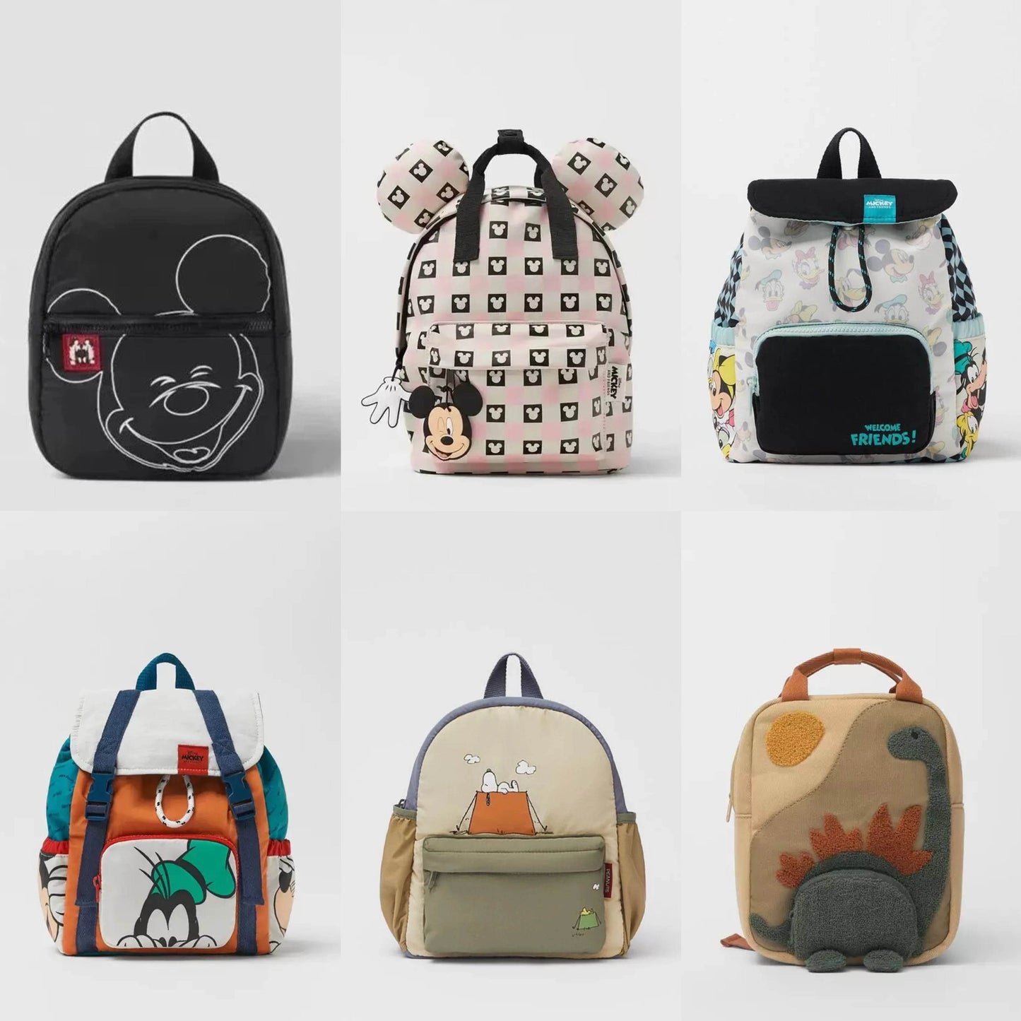 Durable Kids Backpack Cartoon Mickey Mouse Design With Two Shoulder Straps For Ages 4 To 6 Boys - ToylandEU