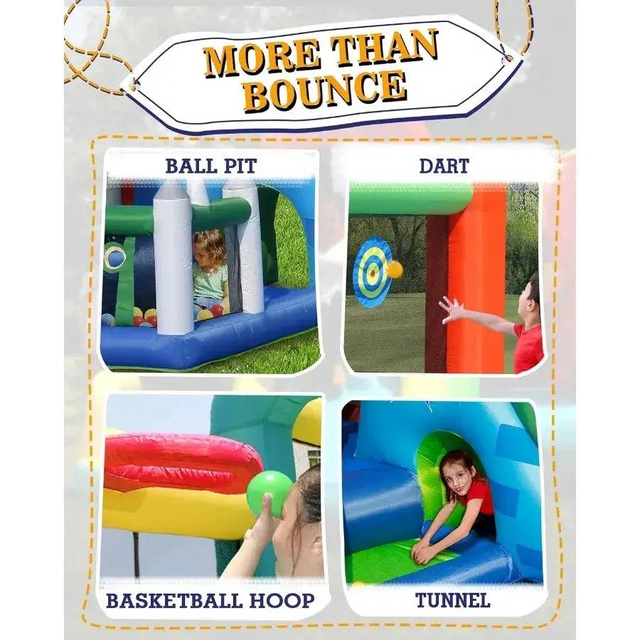  Durable Kids Bounce House With Blower Foldable Sunroof -  ToylandEU™
