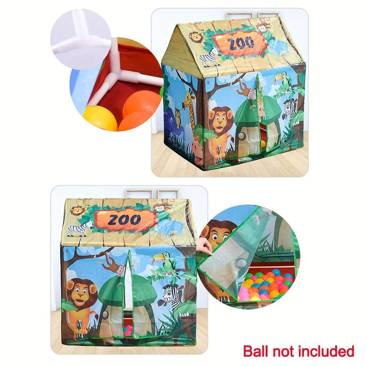 Durable Kids Indoor Play Tent Extra Large Space For Kids - ToylandEU