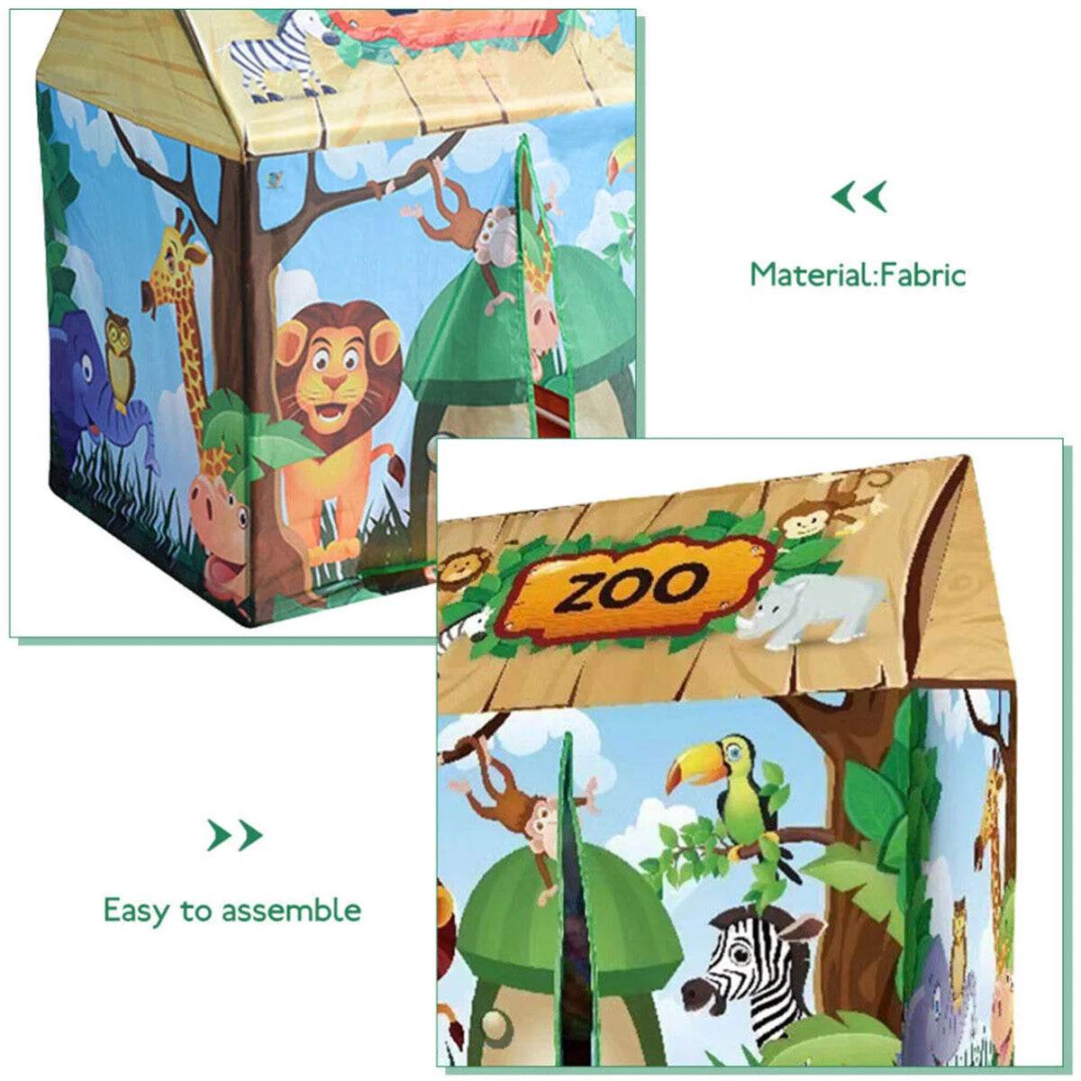 Durable Kids Indoor Play Tent Extra Large Space For Kids - ToylandEU