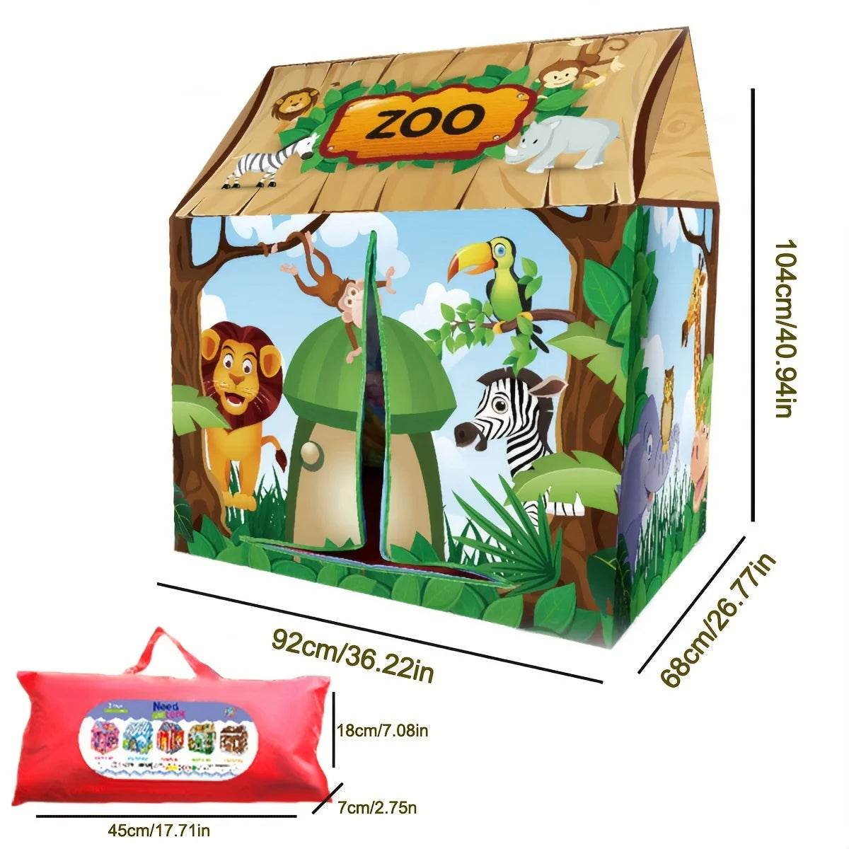 Durable Kids Indoor Play Tent Extra Large Space For Kids - ToylandEU