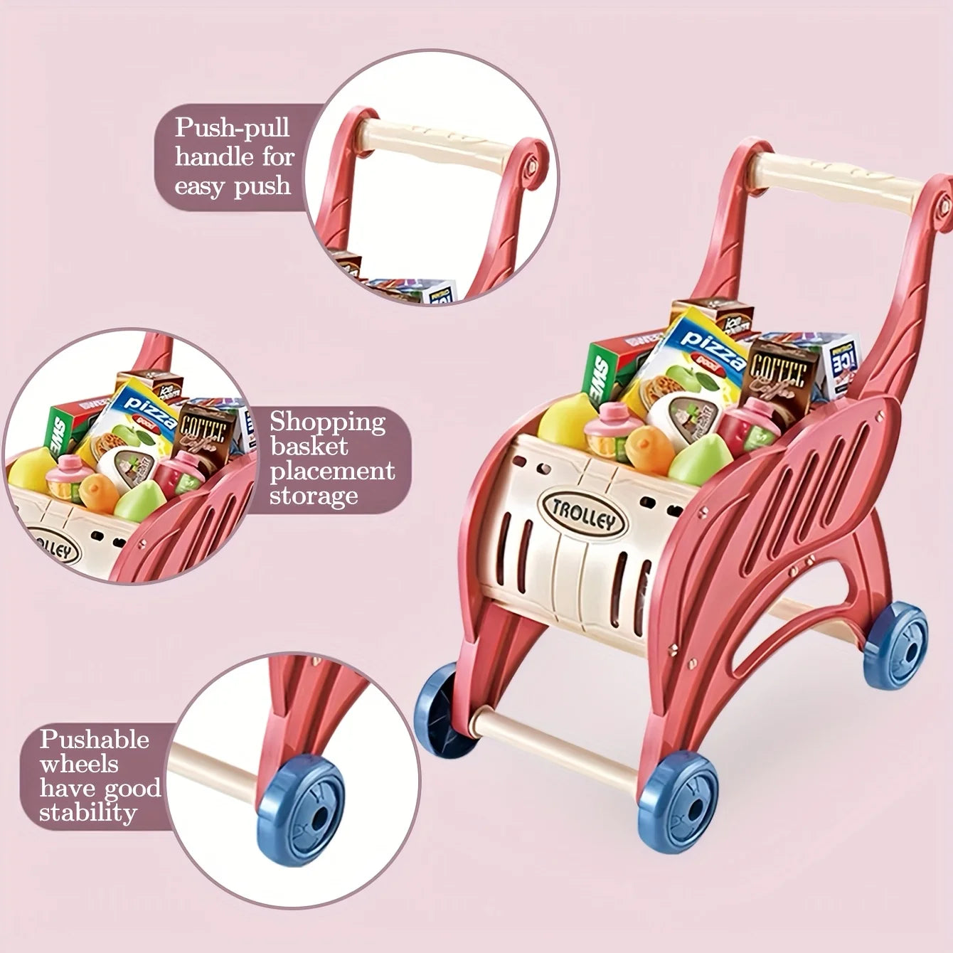 Durable Kids Mini Supermarket Cashier Set Made From ABS Material For Indoor And Outdoor Play No Batteries Required - ToylandEU