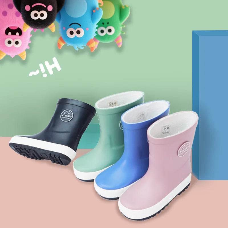 Durable Kids Outdoor Rain Boots With Warm Lining For Kids - ToylandEU