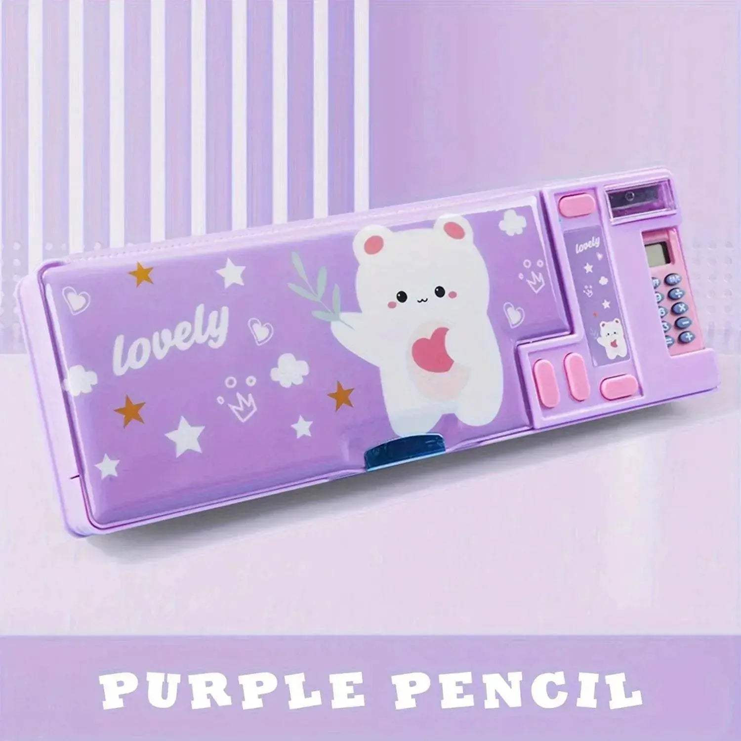 Durable Kids Pencil Case With Calculator Desk Organizer - ToylandEU