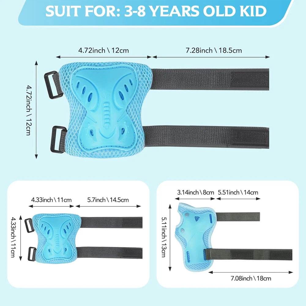 Durable Kids Protective Gear Set Knee Elbow Wrist 3In1 3-10 - ToylandEU