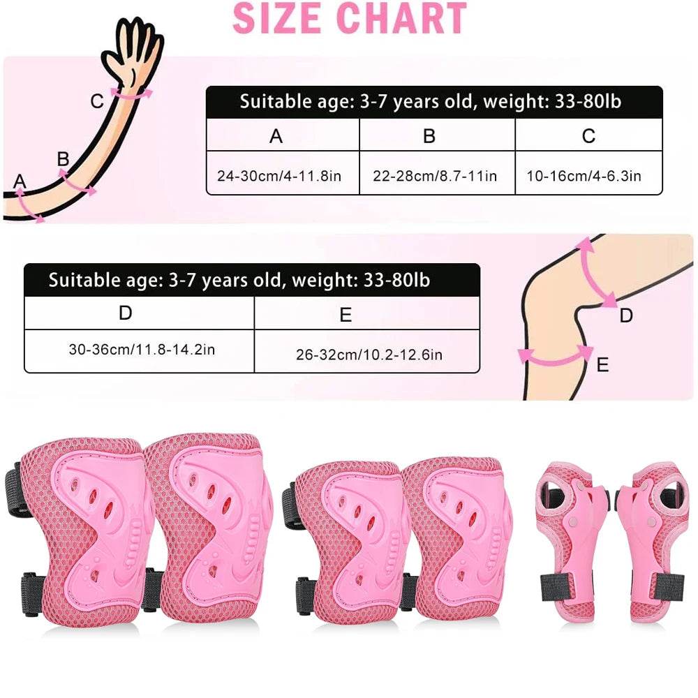 Durable Kids Protective Gear Set Knee Elbow Wrist 3In1 3-10 - ToylandEU