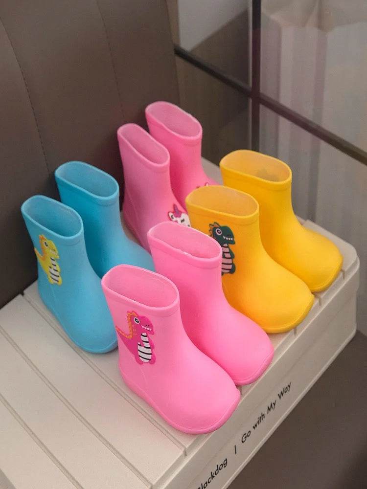 Durable Kids Rain Boots Cartoon Print For Girls And Boys - ToylandEU