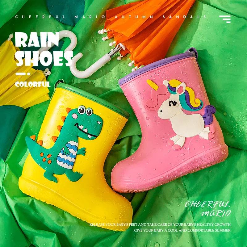 Durable Kids Rain Boots Dinosaur Waterproof For Kids - ToylandEU