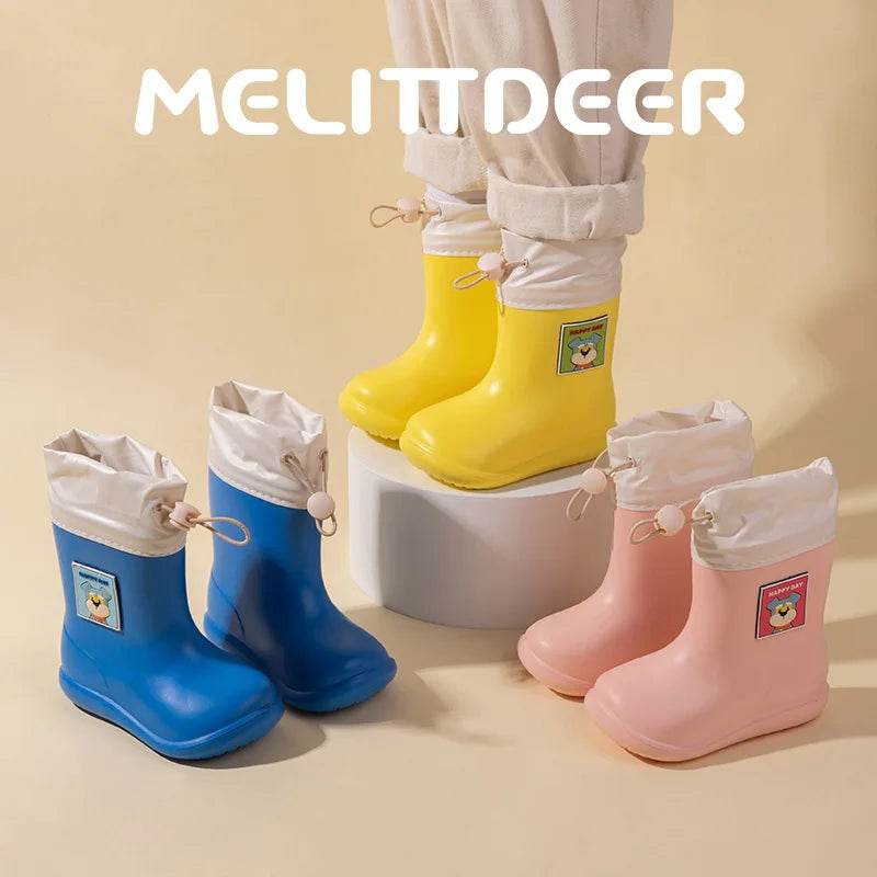 Durable Kids Rain Boots Unisex Waterproof Lace Up For Kids - ToylandEU
