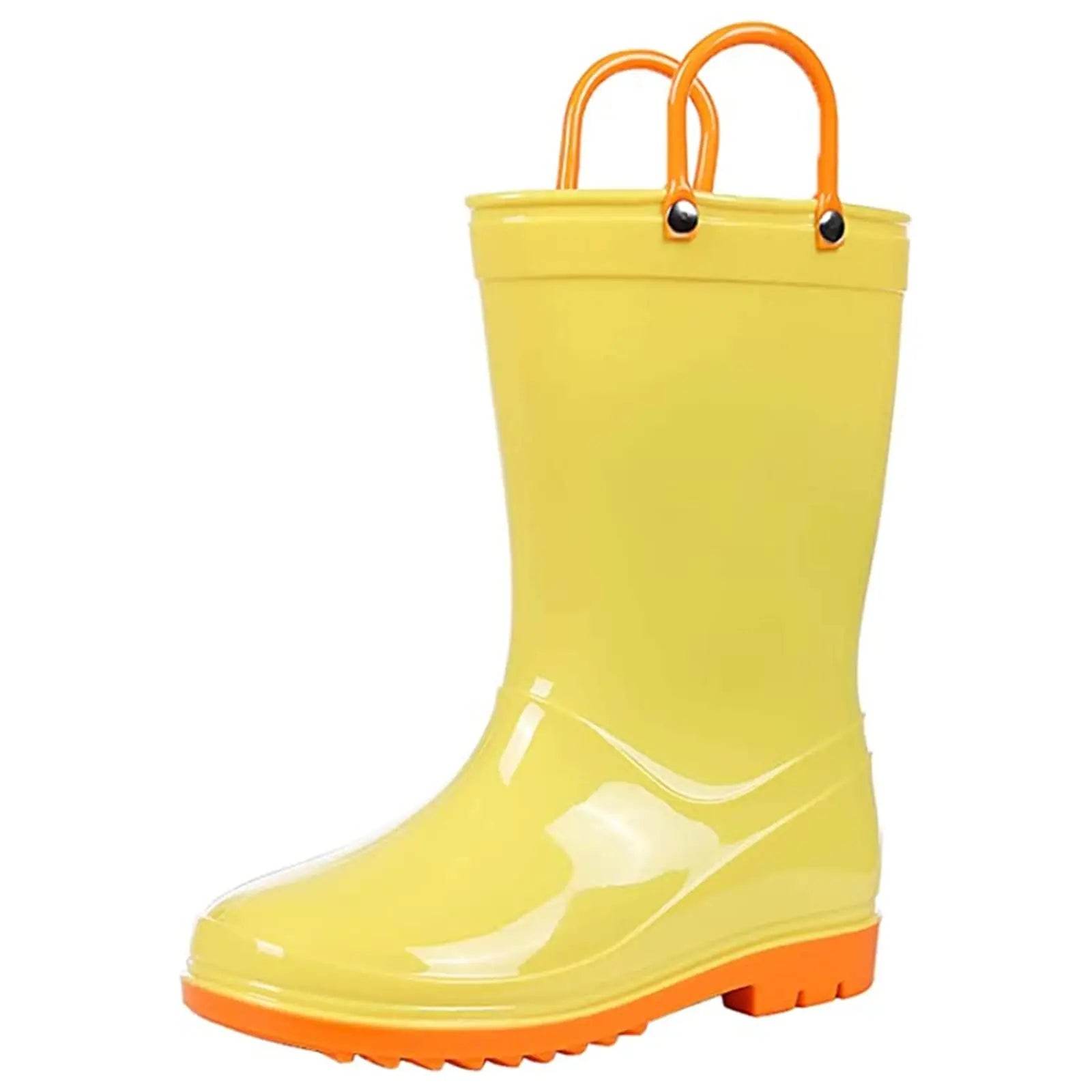 Durable Kids Rain Boots with Easy Grip Handles Non-slip Waterproof Footwear for Boys and Girls - ToylandEU