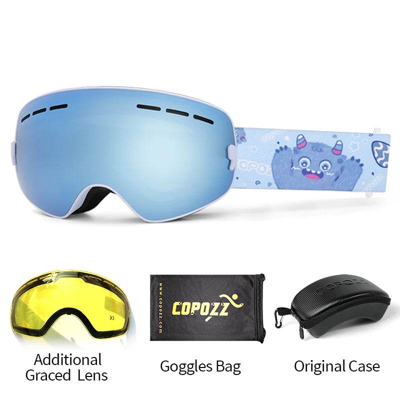Durable Kids Ski Goggles Graced Lens UV400 Anti Fog Children - ToylandEU