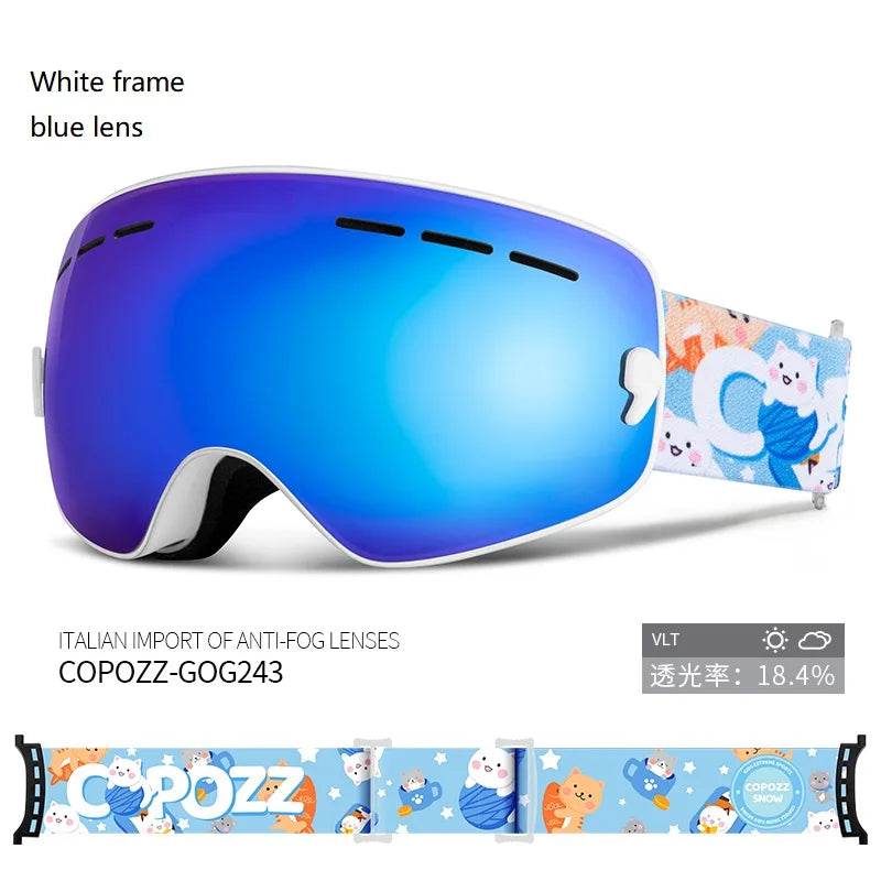 Durable Kids Ski Goggles Graced Lens UV400 Anti Fog Children - ToylandEU